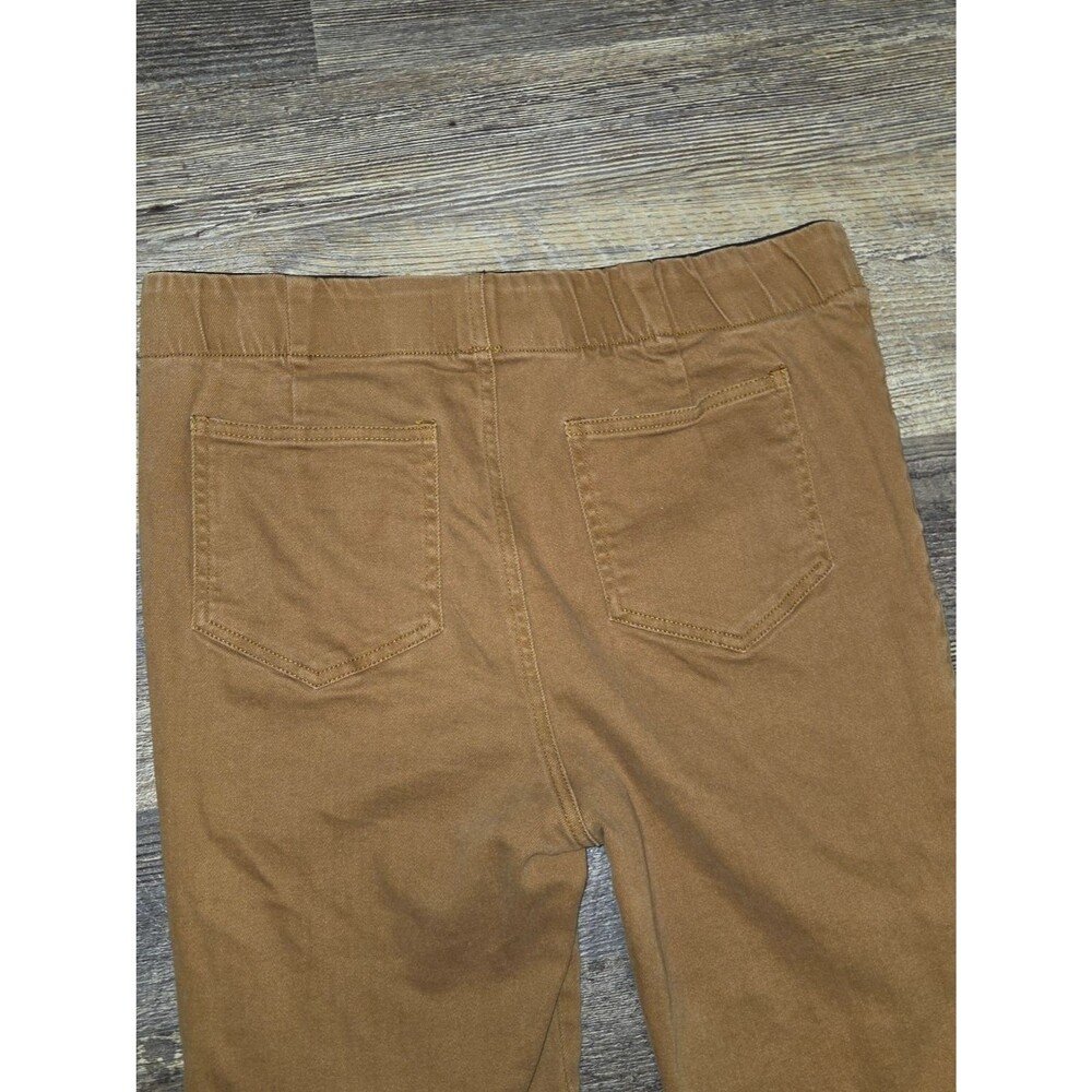 Newbury Kustom Tan Flare Raw Hem Pull On Jeans - Picture 11 of 11